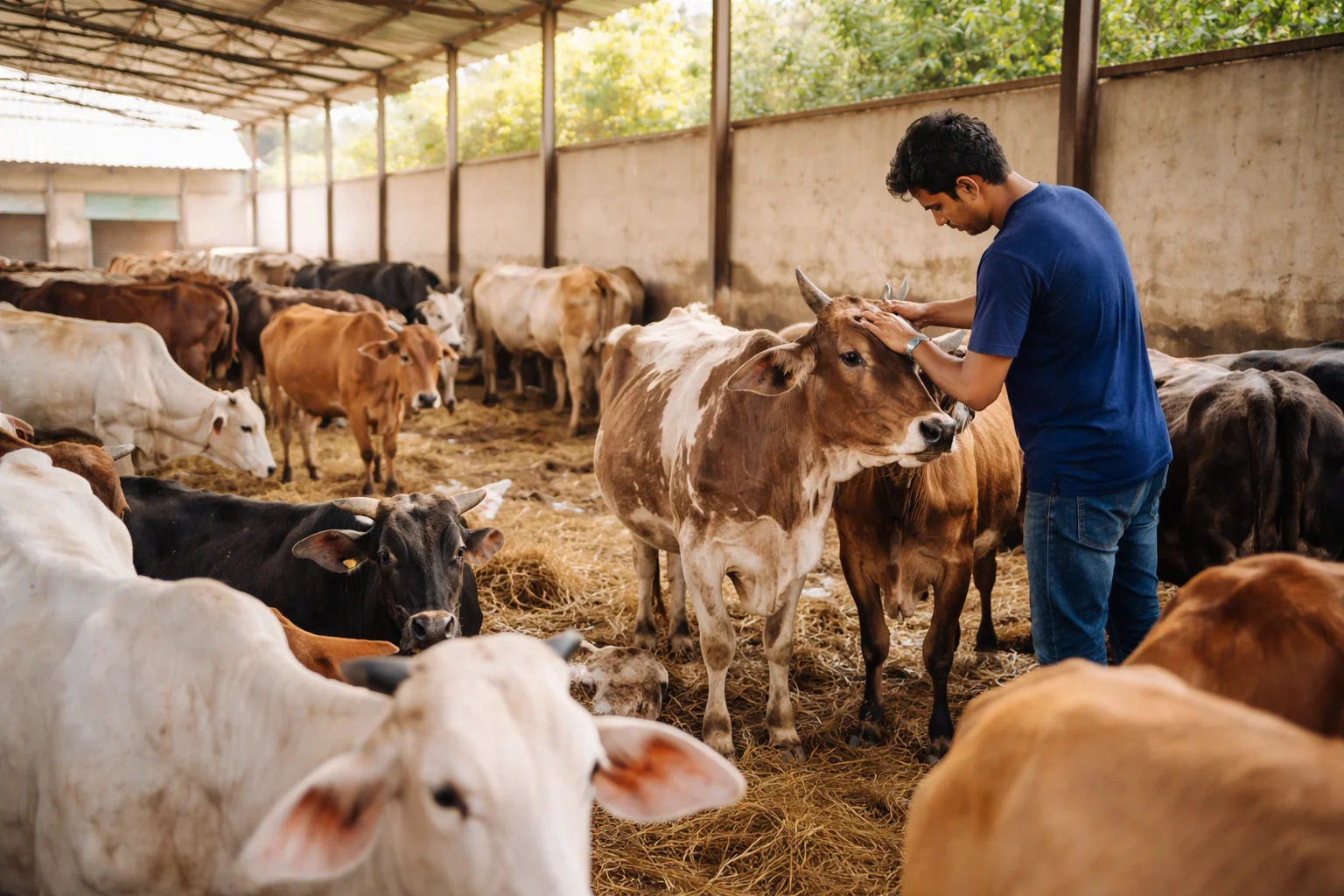 Care for rescued cows at Divine Trust